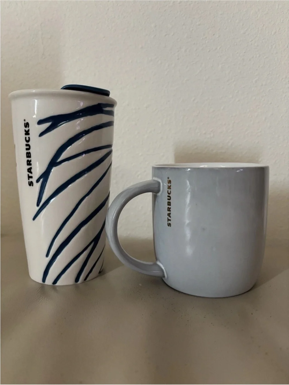 Starbucks 2016 Anniversary Set Swarovski Crystal Lips Tumbler & Crown Mug
